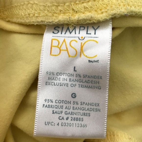 Y2K SIMPLY BASIC Girls L or Women's XXS/XS Cotton Bow Leg Pants Leggings FLAWS - Picture 12 of 12